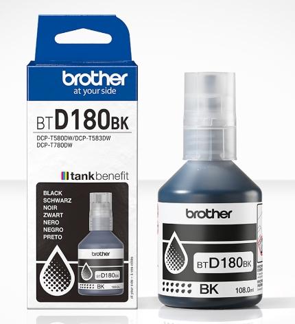 Brother BTD180BK Botella de Tinta Negra Original