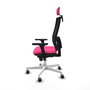 PIQUERAS Y CRESPO Silla de oficina Horna Rosa con mecanismo Sincro