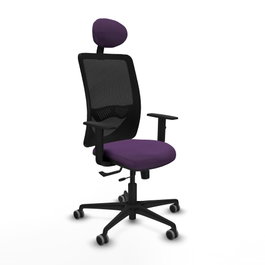 PIQUERAS Y CRESPO Silla de oficina Zulema Morado/Negro
