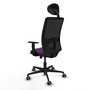 PIQUERAS Y CRESPO Silla de oficina Zulema Morado/Negro