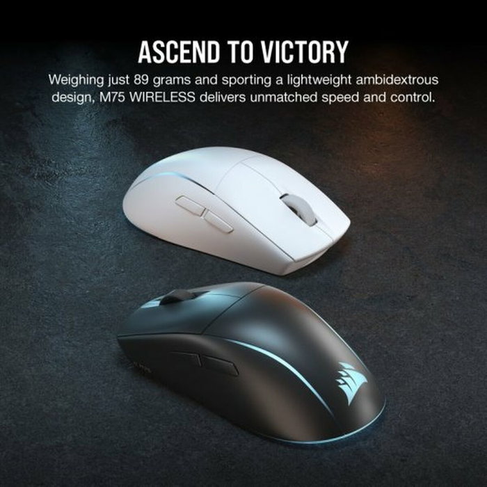 Corsair M75 Ratón Gaming Inalámbrico de 26000 dpi Negro