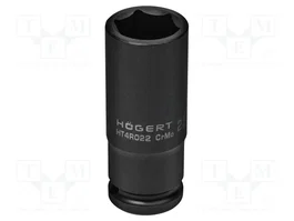 HÖGERT TECHNIK Vaso de percusión HEX 22mm 1/2 pulgada largo