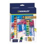 MANLEY Estuche de Pintura Acrílica 24 Colores x 12 ml