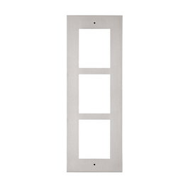 2N 9155013 IP-Verso Unterputzrahmen 3 Module, Compatible con Helios IP Verso, Color Plata