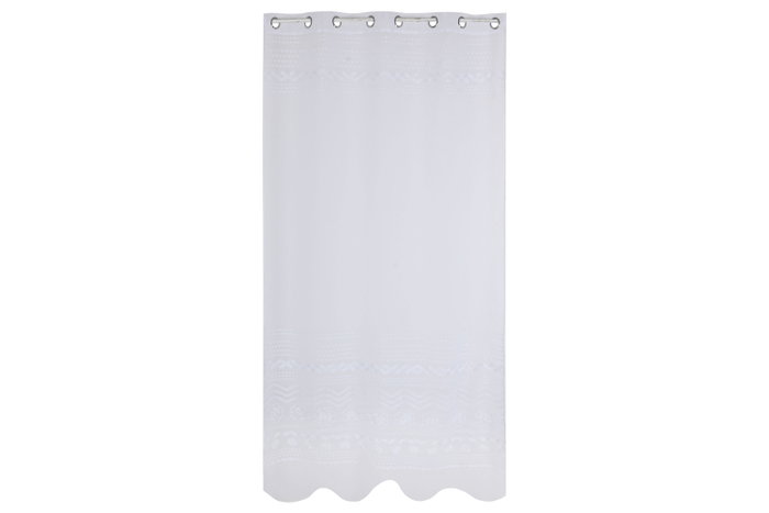 DKD Home Decor Cortina de Poliéster Blanca con 8 Anillas 140x260 cm