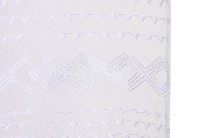 DKD Home Decor Cortina de Poliéster Blanca con 8 Anillas 140x260 cm