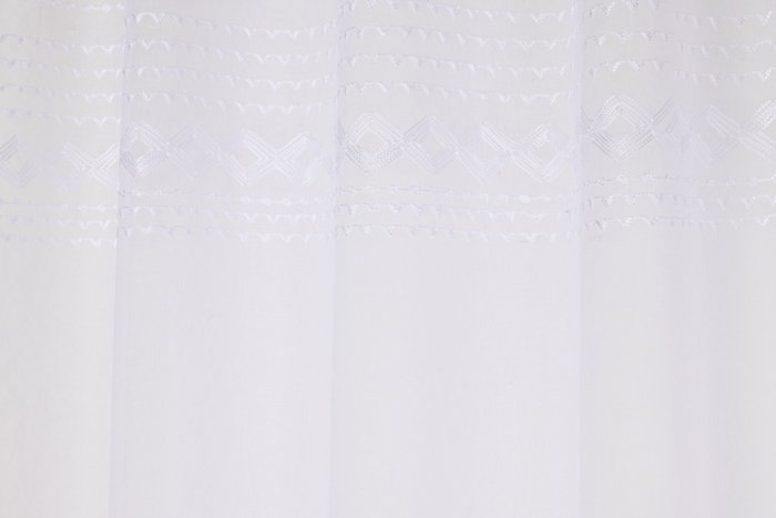 DKD Home Decor Cortina de Poliéster Blanca con 8 Anillas 140x260 cm