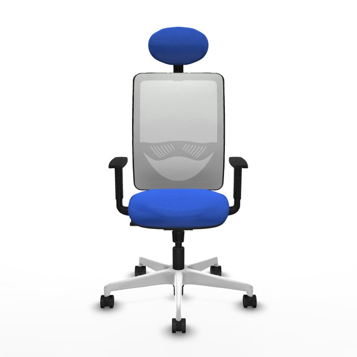 PIQUERAS Y CRESPO Silla de oficina Zulema con mecanismo Sincro, Azul y Blanco PIQUERAS Y CRESPO Silla de oficina Zulema con mecanismo Sincro, Azul y Blanco