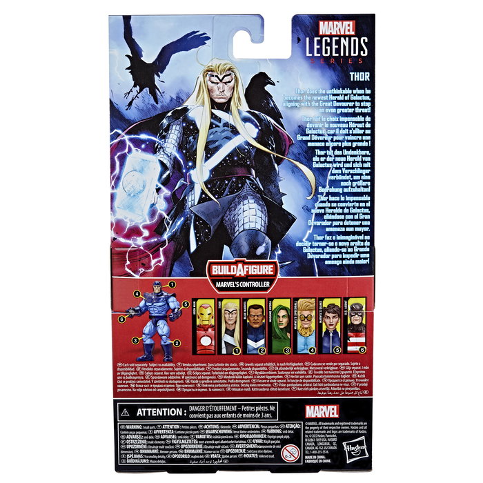 Hasbro Marvel Legends Thor - Figura Articulada 15 cm Heraldo de Galactus con Mjolnir, FX Poder, Cuervo y Accesorios - Incluye Pieza Build-A-Figure Controller Hasbro Marvel Legends Thor - Figura Articulada 15 cm Heraldo de Galactus con Mjolnir, FX Poder, Cuervo y Accesorios - Incluye Pieza Build-A-Figure Controller