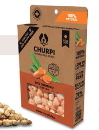 Churpi Bits Churpi Curcuma 70gr Snack para Perros Crujiente y Nutritivo con Vitamina A, B1, C, D, E y K