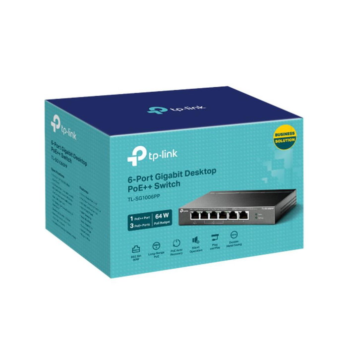 Tp-link Switch Gigabit TL-SG1006PP 6 Puertos PoE+ y PoE++