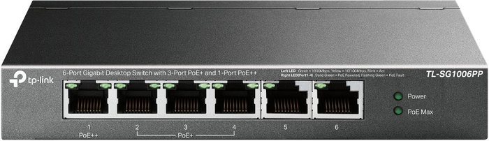 TP-Link TL-SG1006PP Switch Gigabit de 6 puertos con PoE++ y PoE+