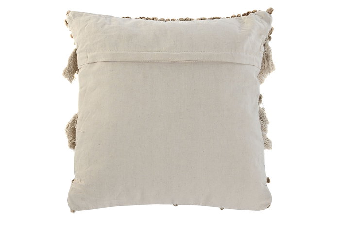 DKD Home Decor India 1c24 Cojín Boho 45 x 45 cm Algodón Yute (2 Unidades)