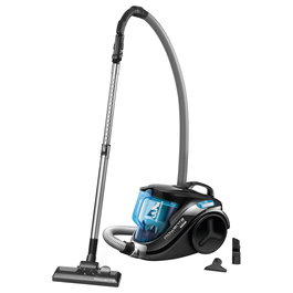 Rowenta Compact Power Cyclonic RO3731 Aspiradora sin Bolsa Cilíndrica 750W, 1.5L, Filtro HEPA, 6.2m Cable, 20kPa, Negro/Azul