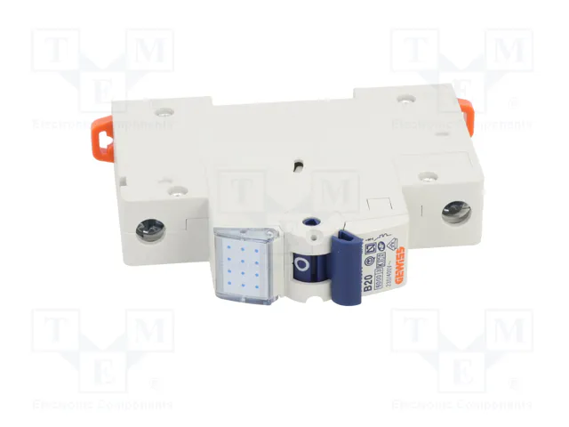 GEWISS MCB Interruptor magnetotérmico 20A 1P 6kA GEWISS MCB Interruptor magnetotérmico 20A 1P 6kA