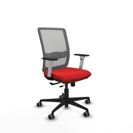 PIQUERAS Y CRESPO Silla de oficina Haches Rojo y Gris