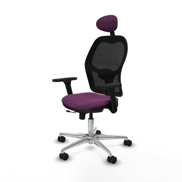 PIQUERAS Y CRESPO Silla de oficina Jorquera con mecanismo Sincro/Traslack, Morado y Negro PIQUERAS Y CRESPO Silla de oficina Jorquera con mecanismo Sincro/Traslack, Morado y Negro