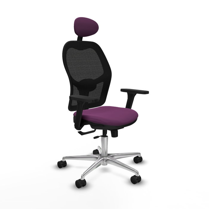PIQUERAS Y CRESPO Silla de oficina Jorquera con mecanismo Sincro/Traslack, Morado y Negro PIQUERAS Y CRESPO Silla de oficina Jorquera con mecanismo Sincro/Traslack, Morado y Negro