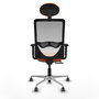 PIQUERAS Y CRESPO Silla de oficina Zulema con mecanismo Sincro/Traslack, Naranja y Blanco