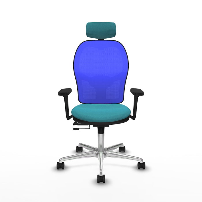 PIQUERAS Y CRESPO Silla de oficina Jorquera con mecanismo Sincro/Traslack, Turquesa y Azul PIQUERAS Y CRESPO Silla de oficina Jorquera con mecanismo Sincro/Traslack, Turquesa y Azul