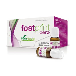 Soria Natural Fost Print Zero 15 Viales x 15 ml, Sin Grasas con Rhodiola, Café Verde y L-Carnitina