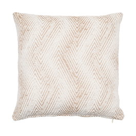 Cojín Blanco/Beige Algodón Decoración 45 X 45 cm (Set de 2)