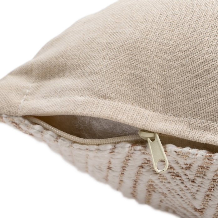 Cojín Blanco/Beige Algodón Decoración 45 X 45 cm (Set de 2)