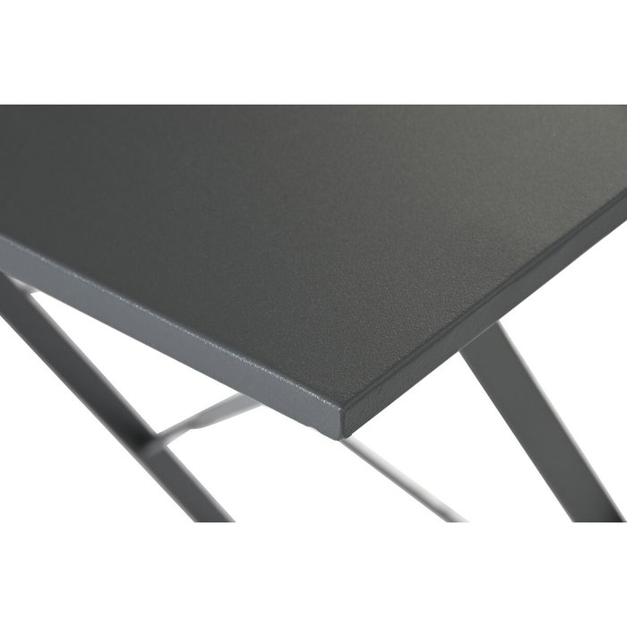 DKD Home Decor Mesa Terraza Y Jardin Metal Gris 60 x 71 x 60 cm Set de 3