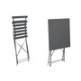 DKD Home Decor Mesa Terraza Y Jardin Metal Gris 60 x 71 x 60 cm Set de 3