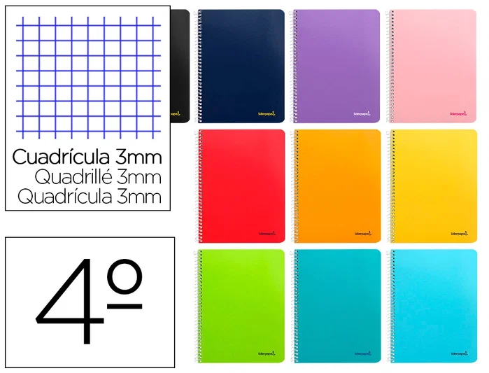 Liderpapel Cuaderno Espiral Smart Cuarto Tapa Blanda 80 Hojas 3mm Liderpapel Cuaderno Espiral Smart Cuarto Tapa Blanda 80 Hojas 3mm