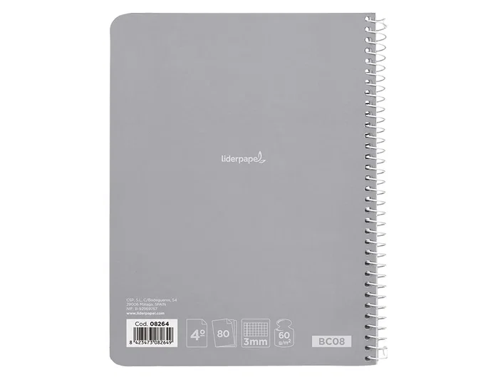 Liderpapel Cuaderno Espiral Smart Cuarto Tapa Blanda 80 Hojas 3mm Liderpapel Cuaderno Espiral Smart Cuarto Tapa Blanda 80 Hojas 3mm