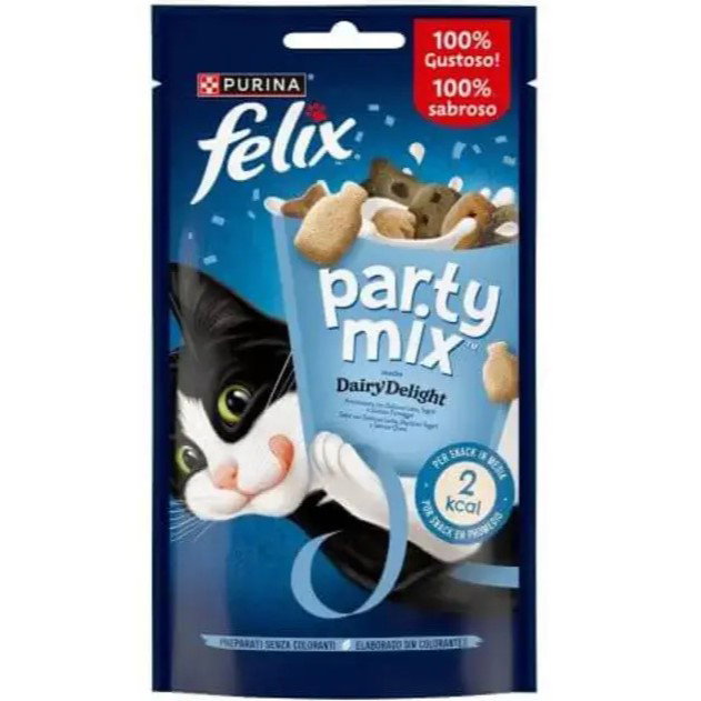 Purina FELIX Party Mix Delicias de Leche 8x60g