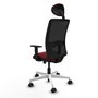 PIQUERAS Y CRESPO Silla de oficina Zulema con Mecanismo Sincro/Traslack, Granate y Negro
