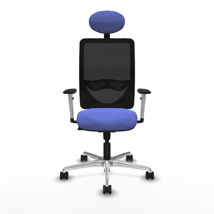 PIQUERAS Y CRESPO Silla de oficina Zulema con mecanismo Sincro, Azul claro y Negro PIQUERAS Y CRESPO Silla de oficina Zulema con mecanismo Sincro, Azul claro y Negro