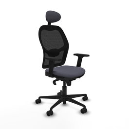 PIQUERAS Y CRESPO Silla de oficina Jorquera Gris oscuro y Negro