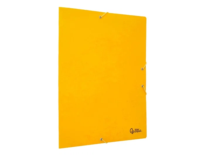 Liderpapel Carpeta Gomas Tres Solapas Cartón Simil Prespan Folio Color Amarillo