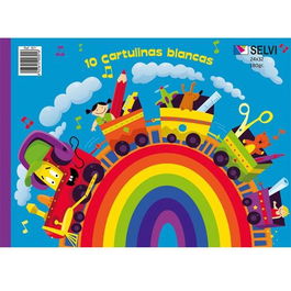 Selvi Cuaderno para Manualidades con 10 Cartulinas Blancas, 24x32 cm, 180 gr (Set de 20) (Set de 20)