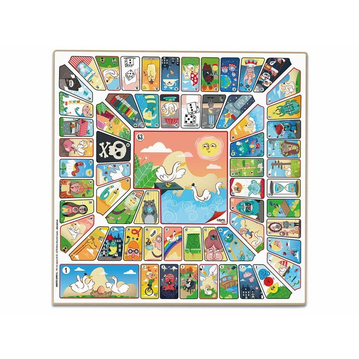 Cayro Tablero Parchís y Oca de Madera 40x40 cm con accesorios