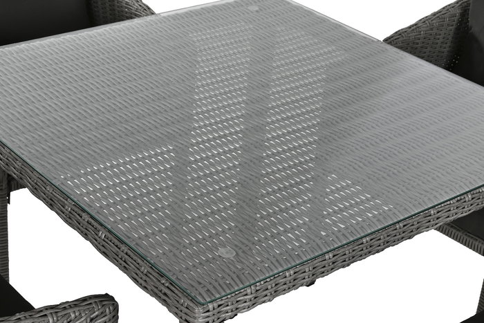 Mesa Terraza Y Jardin DKD Home Decor Gris 90 x 72 x 90 cm Set de 5