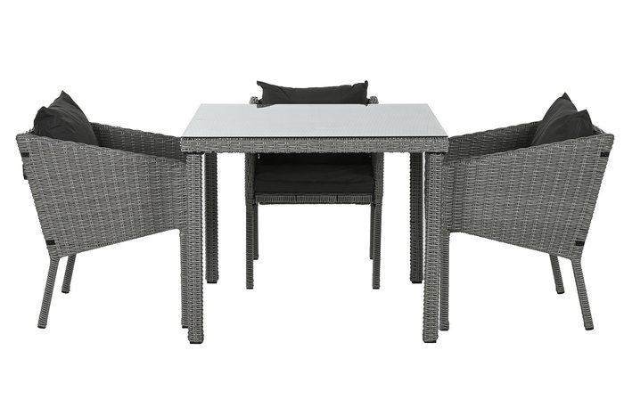 Mesa Terraza Y Jardin DKD Home Decor Gris 90 x 72 x 90 cm Set de 5