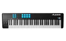 Alesis V61 Mkii Controlador de Teclado USB-MIDI de 61 Teclas Sensibles a la Velocidad con Pads Retroiluminados y Arpegiador, Diseño Ligero Plug-and-Play para Mac/PC