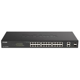 D-Link DGS-1100-26MPV2 Switch Gestionado L2 26 Puertos (24x Gigabit PoE+, 2x SFP) para Videovigilancia, Conmutación 52 Gbps, VLAN, QoS