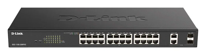 D-Link DGS-1100-26MPV2/E Switch Gestionable L2 con 24 Puertos PoE+ y 2 Puertos SFP D-Link DGS-1100-26MPV2/E Switch Gestionable L2 con 24 Puertos PoE+ y 2 Puertos SFP