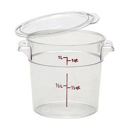 DB MARK Bote de Cocina Redondo con Tapa de Policarbonato, 0.9 Litros (0.9 l), Diámetro 154 mm