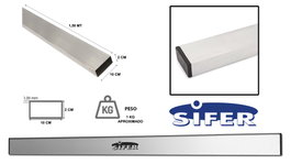 SIFER Regla de aluminio plana 10x2 de 1,50 m