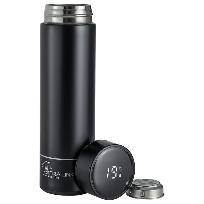 Extralink Smart Travel Mug Negro con pantalla LED