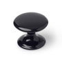 Rei Pomo para Mueble Modelo 756 - Zamak Acabado Negro, Ø33 x 27 mm, Incluye Tornillos M4