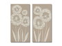 DKD Home Decor Cuadro Lienzo MDF 30x2,5x60 Flores Surtido de 2