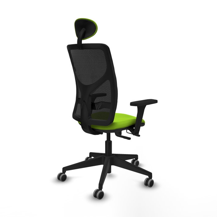 PIQUERAS Y CRESPO Silla de oficina Motilla Pistacho/Negro con Brazos 3D y Cabecero Fijo PIQUERAS Y CRESPO Silla de oficina Motilla Pistacho/Negro con Brazos 3D y Cabecero Fijo