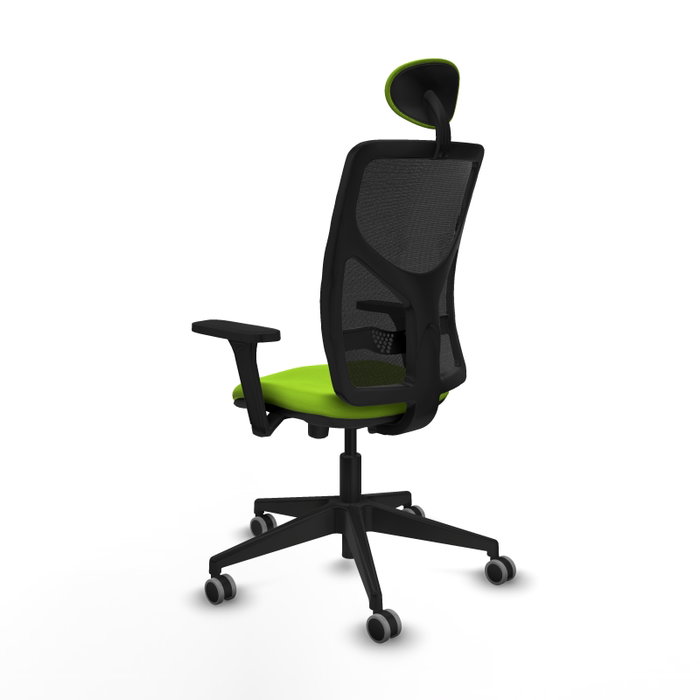 PIQUERAS Y CRESPO Silla de oficina Motilla Pistacho/Negro con Brazos 3D y Cabecero Fijo PIQUERAS Y CRESPO Silla de oficina Motilla Pistacho/Negro con Brazos 3D y Cabecero Fijo
